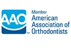 The logo for American Association of orthodontics which theis Spokane Valley doctor is a member of